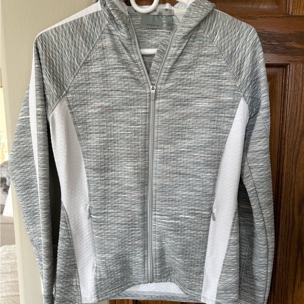 Athleta Gray Zip-Up Hoodie
